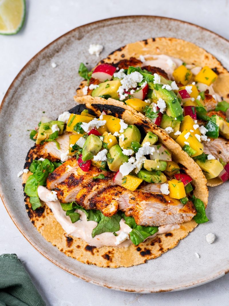 Mango Lime Chicken Tacos