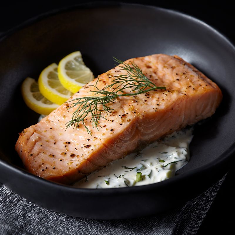 Air Fryer Salmon With Lemon And Dill