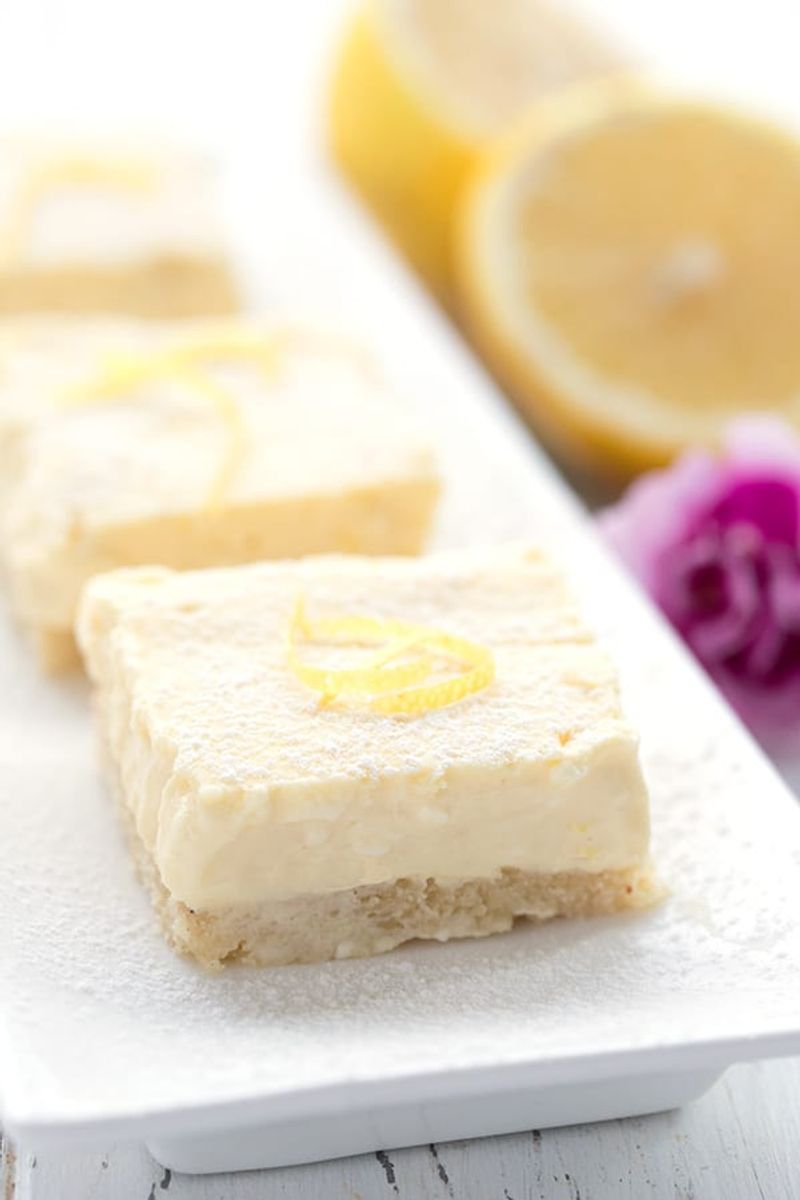Velvety Lemon Cheesecake Squares
