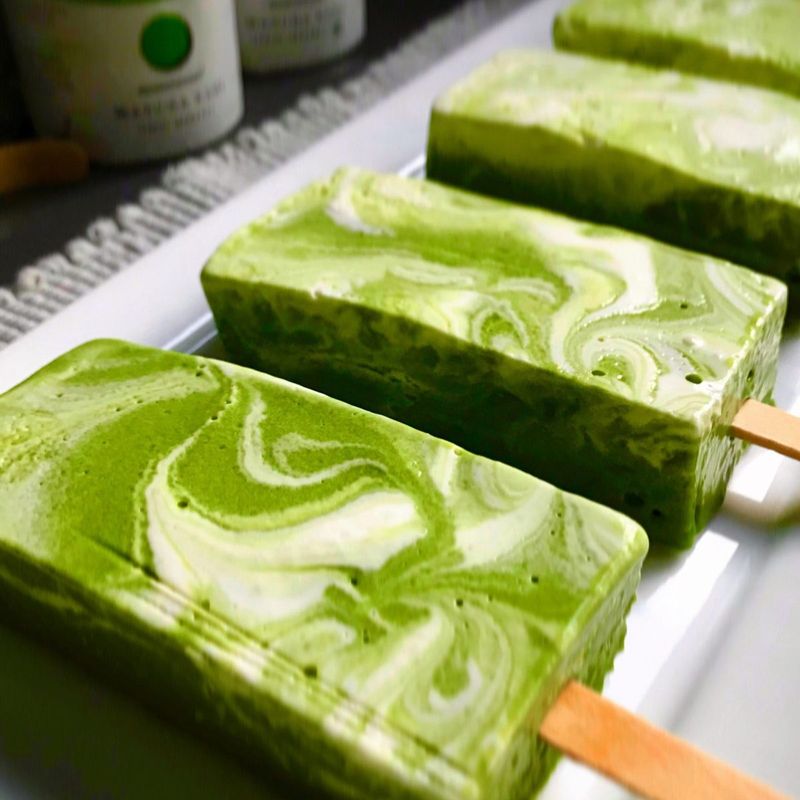 Cooling Matcha Popsicles