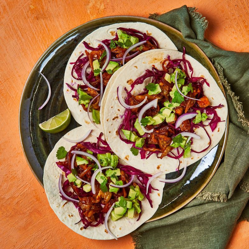 BBQ Pulled Eggplant Tacos