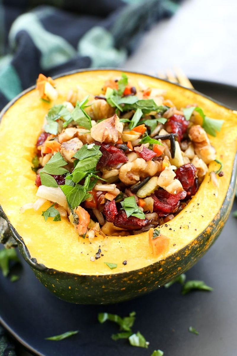 Autumn Harvest Stuffed Acorn Squash