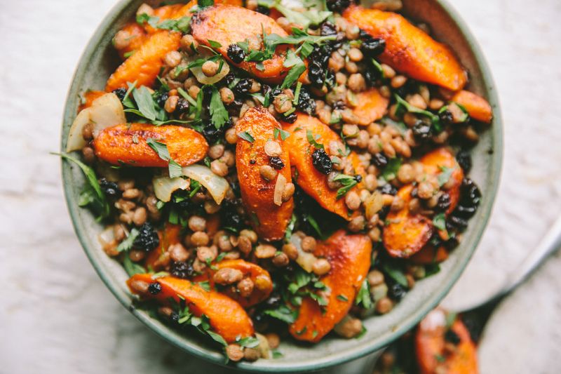 Warm Lentil And Carrot Salad