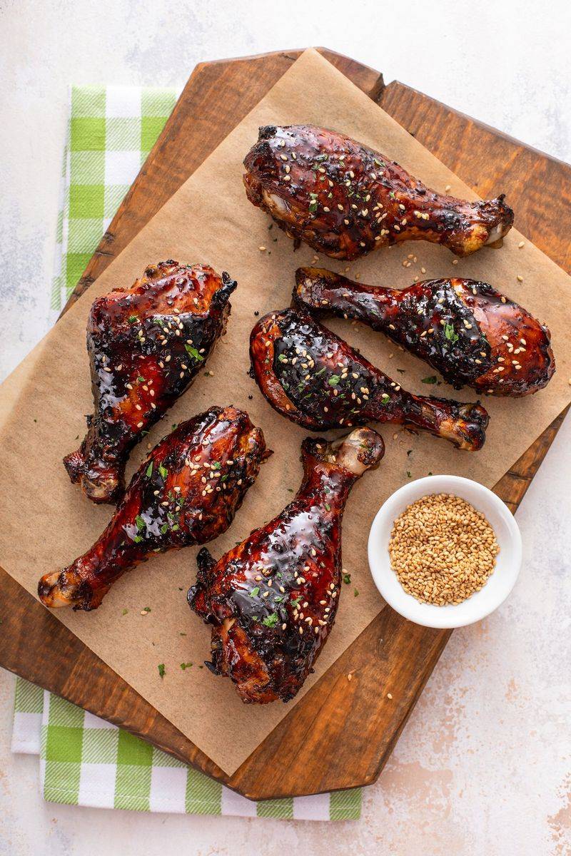 Sweet And Sticky Baked Chicken Drumsticks