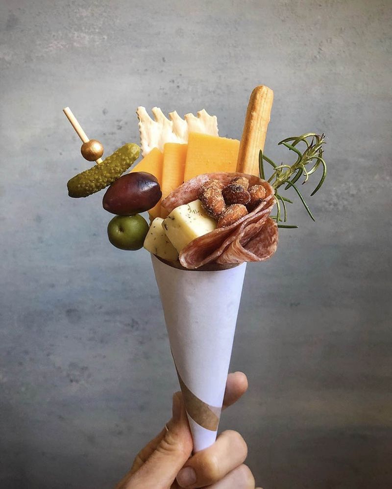 Cheese And Charcuterie Cones
