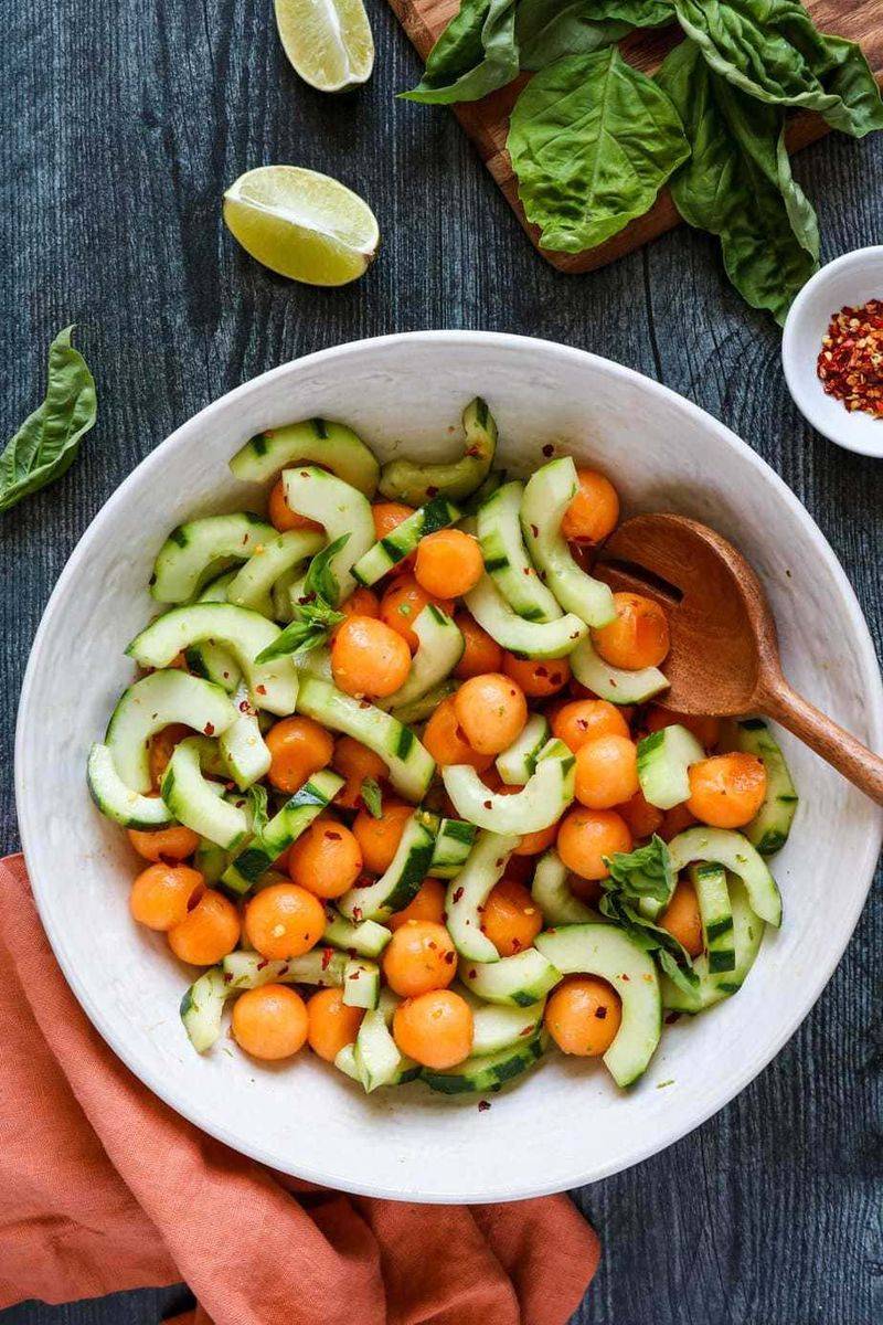 Cucumber Honeydew Gazpacho Salad