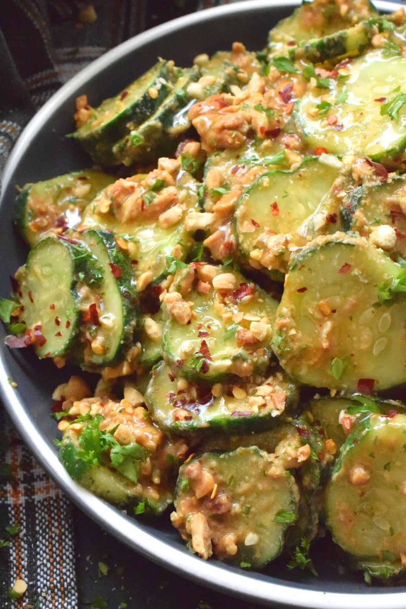 Cucumber Peanut Satay Salad