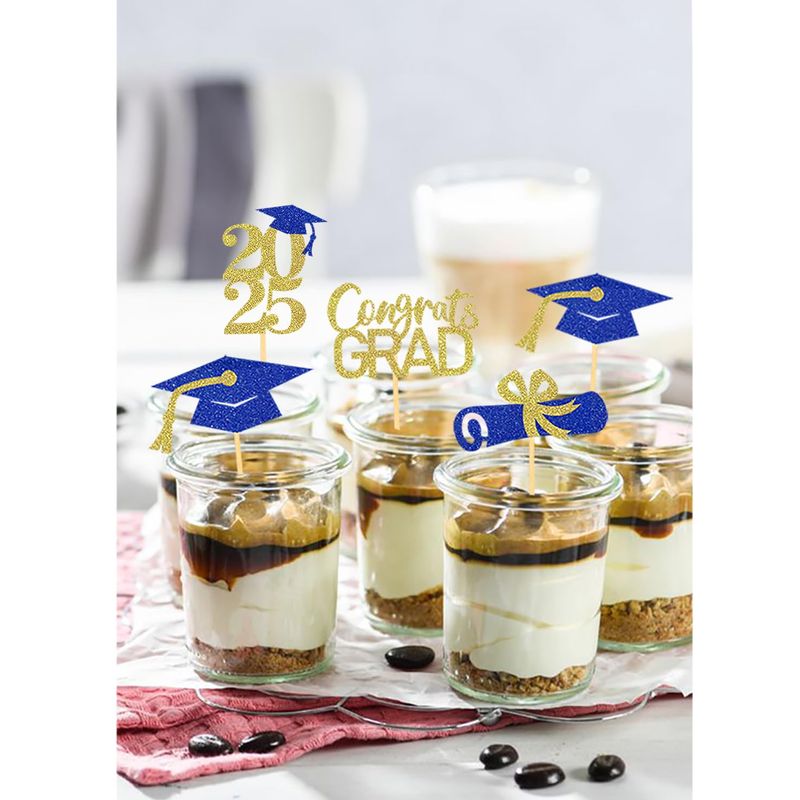 Chocolate Mousse Cups With Graduation Picks