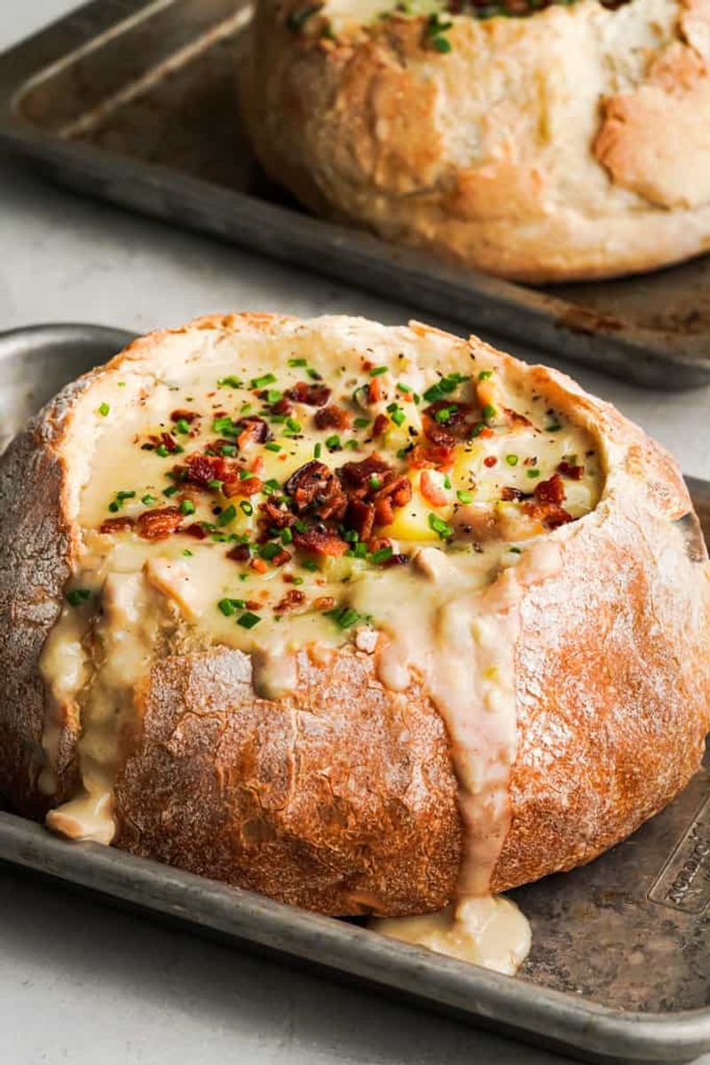 Soup In Bread Bowls