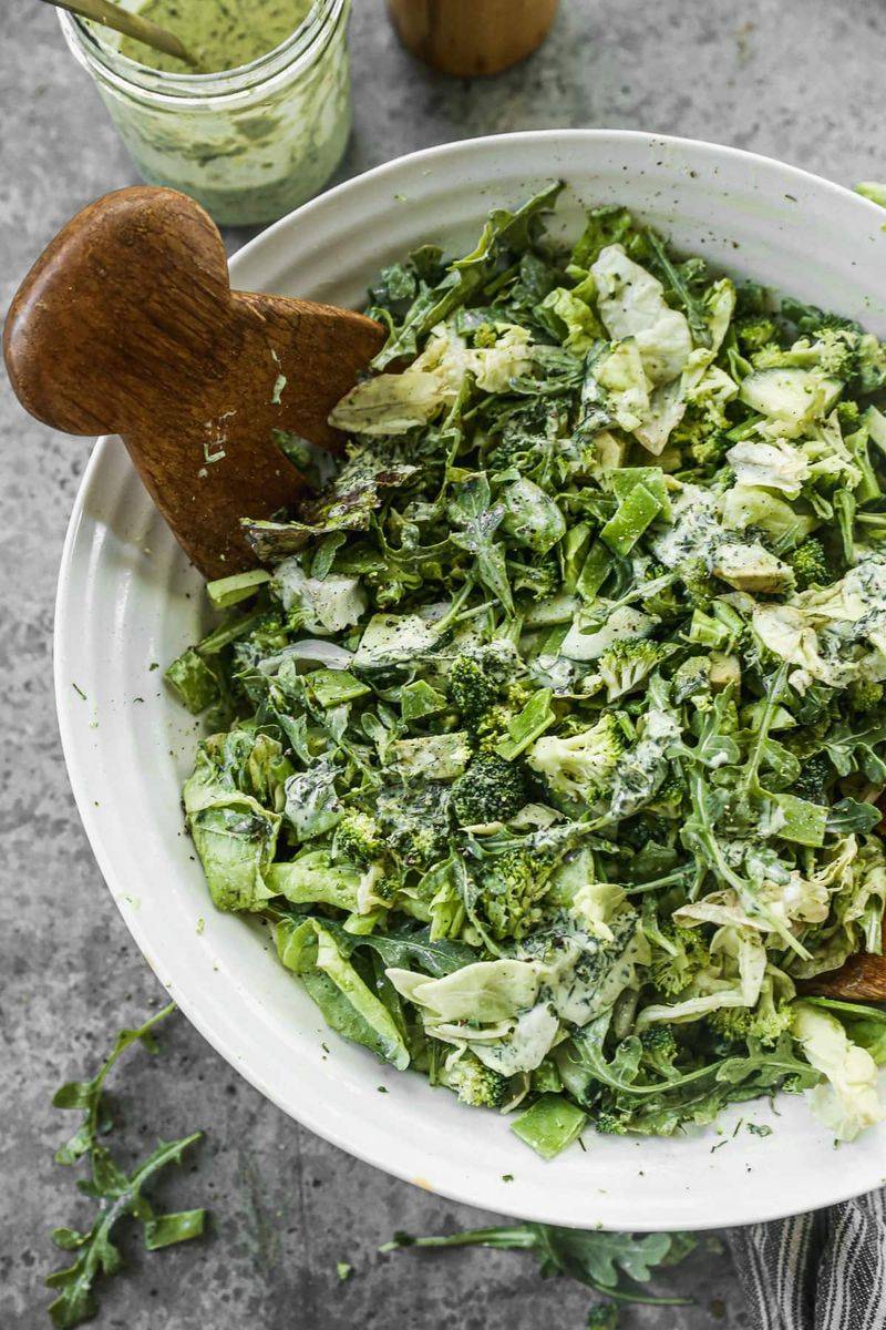 Green Goddess Salad With Greek Yogurt Dressing