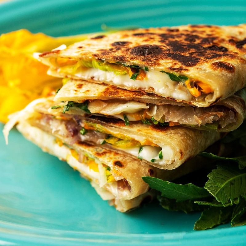Squash Blossom Quesadillas