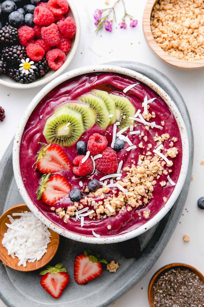 Acai Bowl With Frozen Toppings