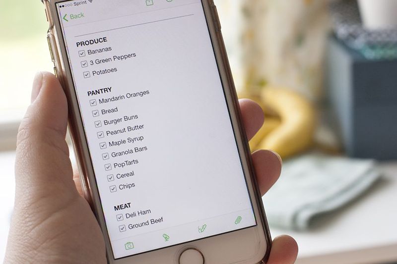 Running Grocery List On Phone