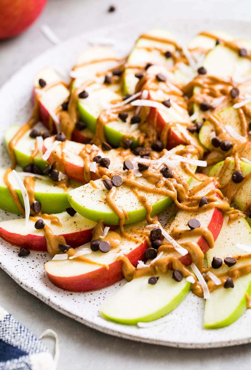 Peanut Butter Apple Nachos