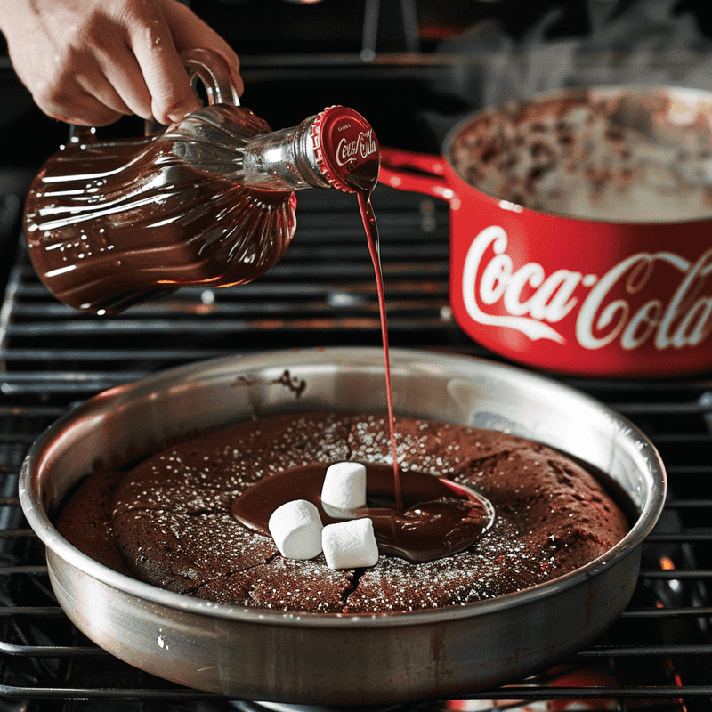 Coca-Cola Cake With Marshmallows