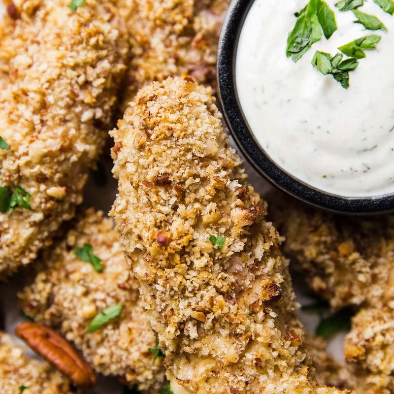 Walnut Crusted Chicken Fingers