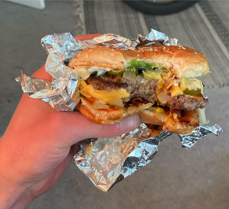 Five Guys Bacon Cheeseburger