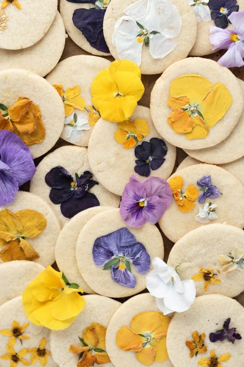 Edible Flower Pressed Cookies