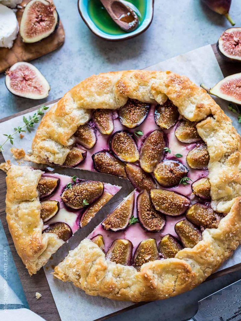 Cardamom Fig Galette With Honey Mascarpone