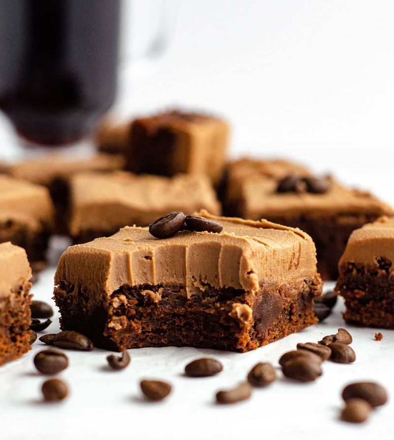 Mocha Brownies With Espresso Glaze