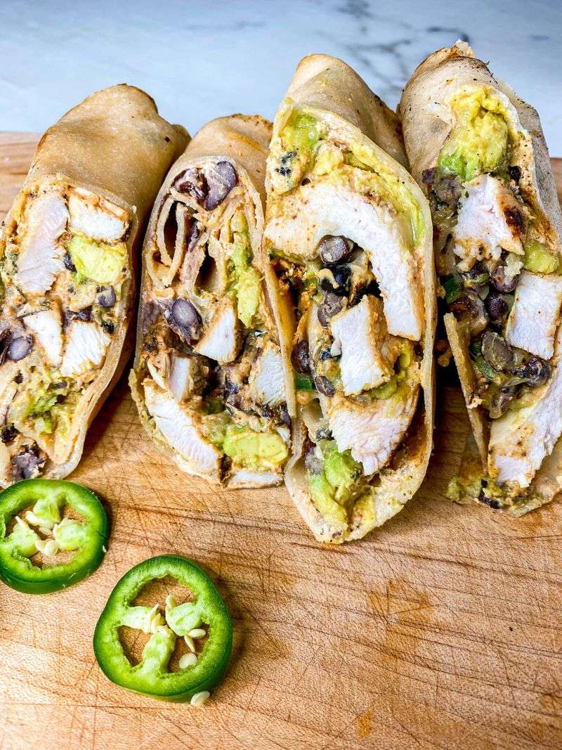 Black Bean And Chicken Burrito