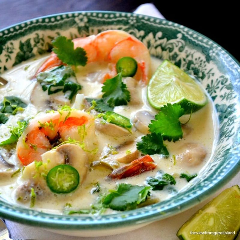 Thai-Inspired Coconut Soup With Shrimp