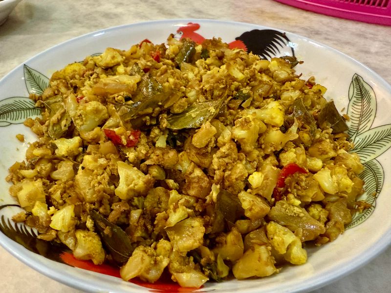 Egg-Topped Cauliflower Stir-Fry