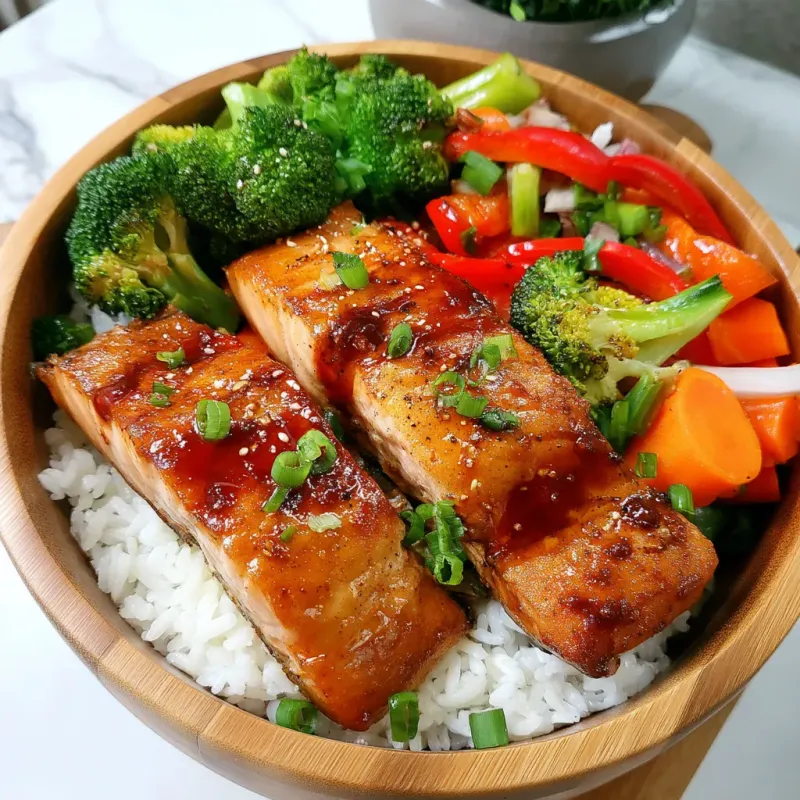 Teriyaki Salmon & Broccoli Rice Bowls