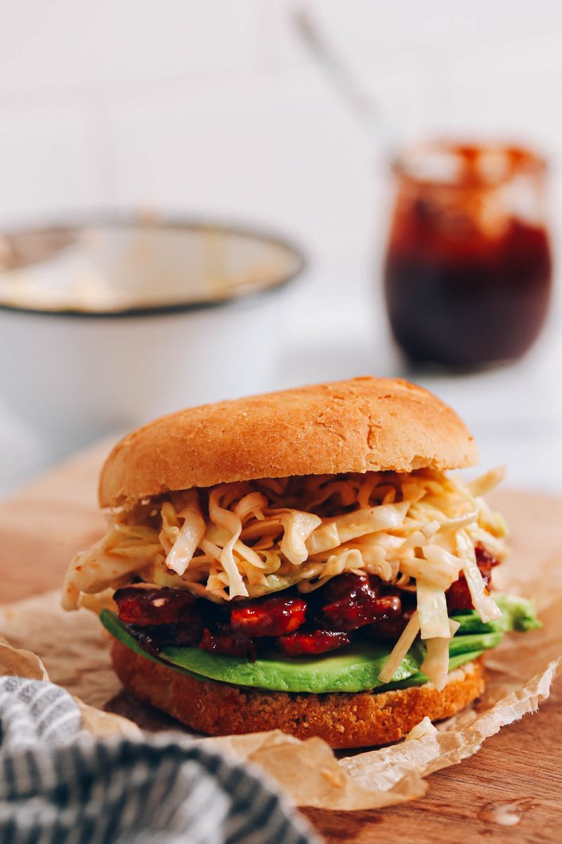 Smoky Tempeh BBQ Burger