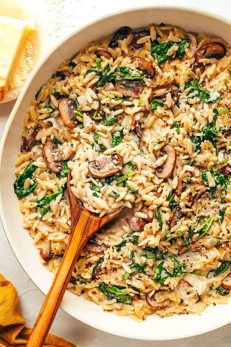 Parmesan Mushroom Orzo