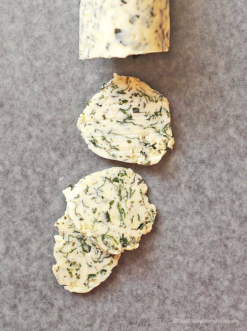 Roll Basil Butter Logs
