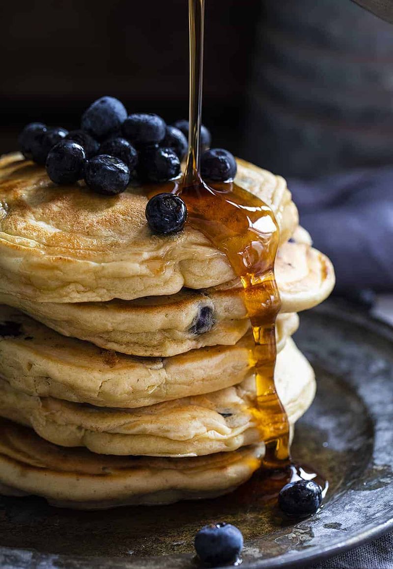 Sourdough Pancakes With Huckleberry Syrup