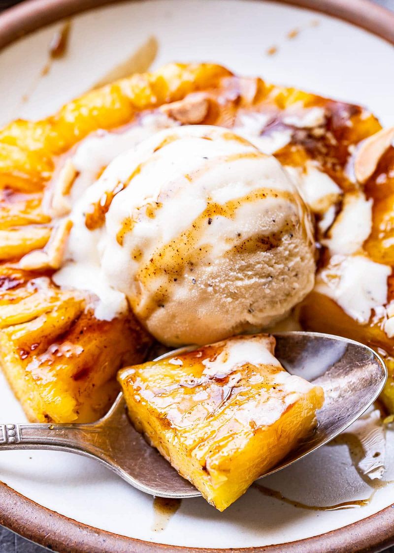 Rum-Soaked Grilled Pineapple