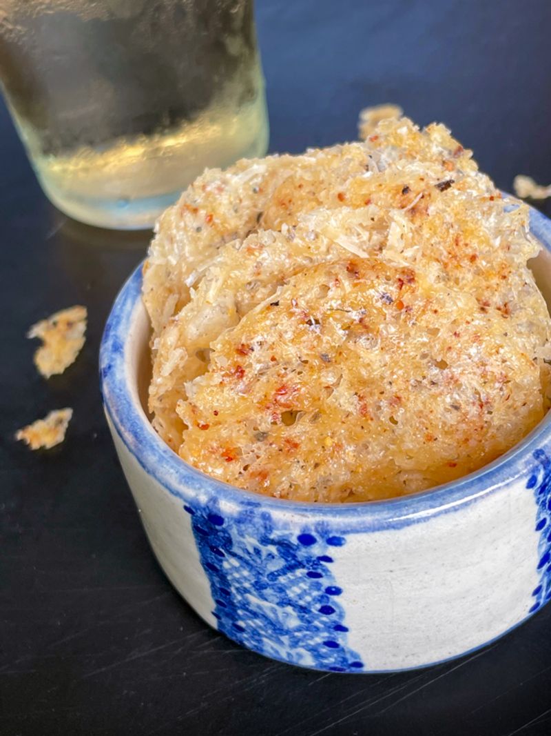 Parmesan Crisps With Truffle Cream