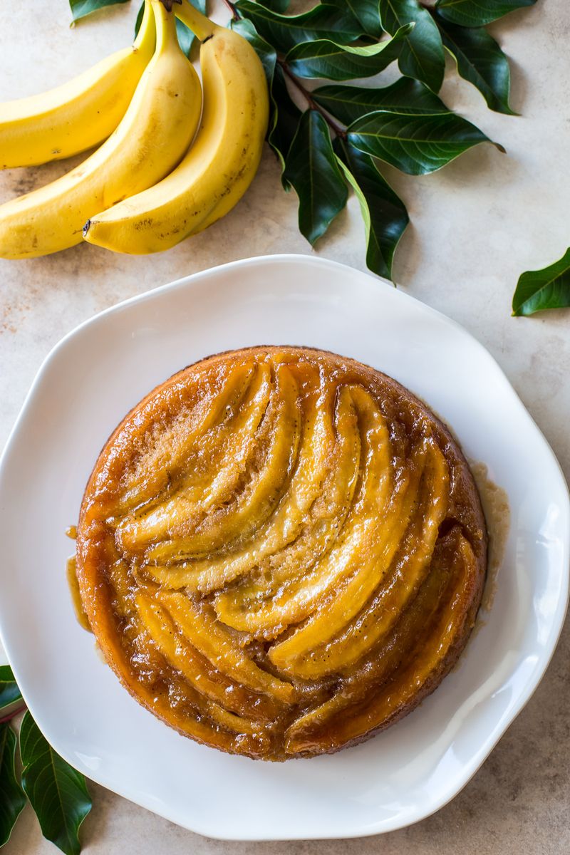 Banana Caramel Upside-Down Cake