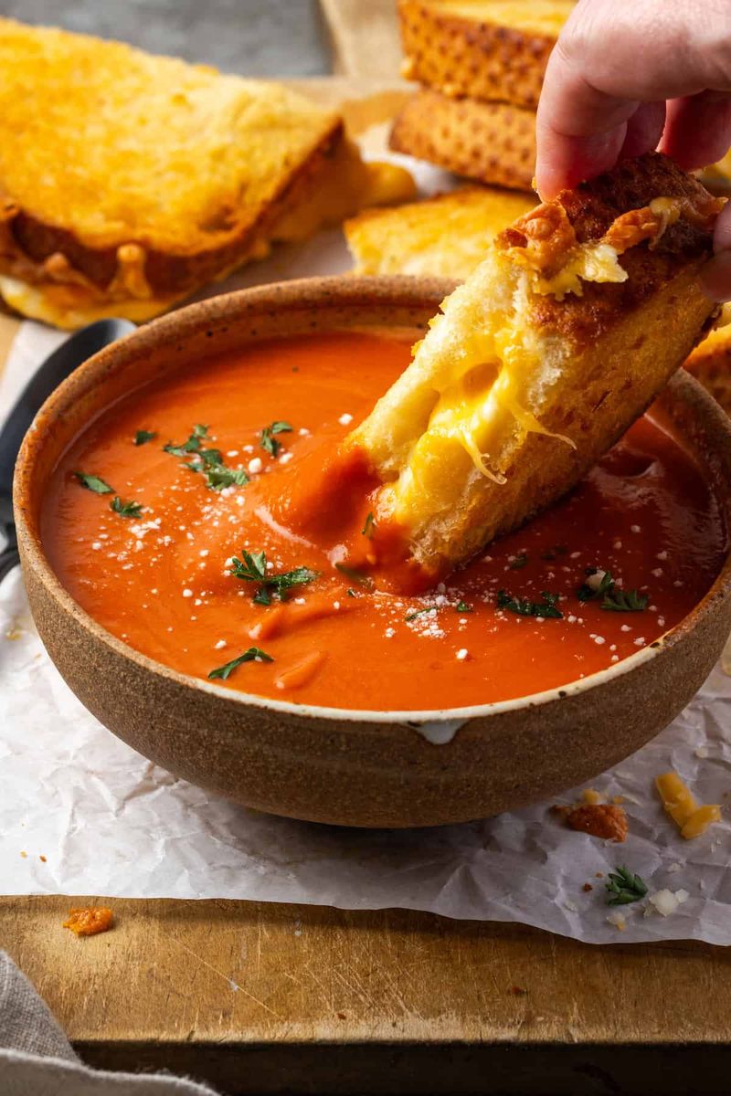 Air Fryer Grilled Cheese And Tomato Soup Cup