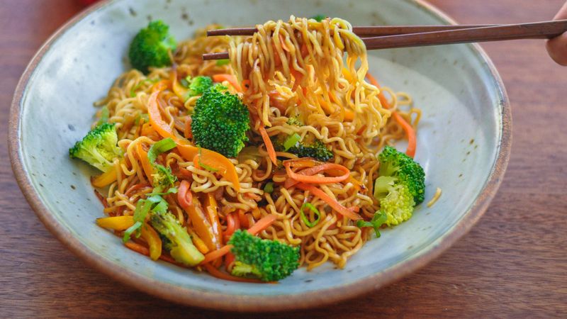 Packaged Ramen With Added Veggies
