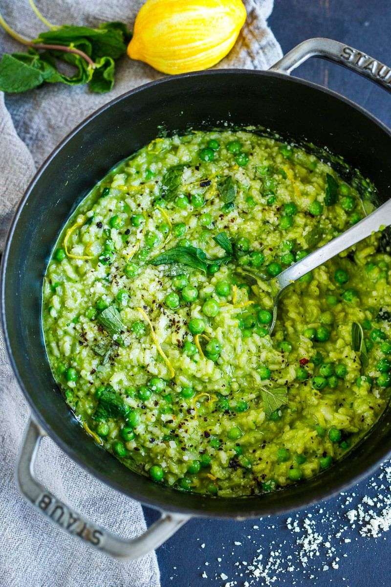 Artichoke And Pea Risotto