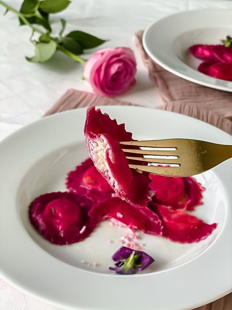Rhubarb And Goat Cheese Ravioli