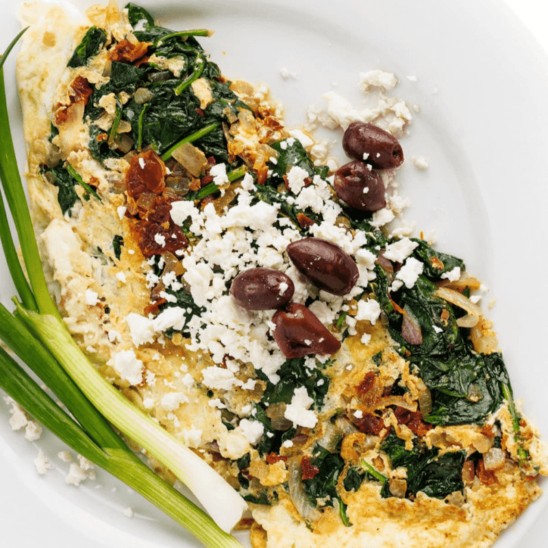Breakfast Feta Soufflé Omelet