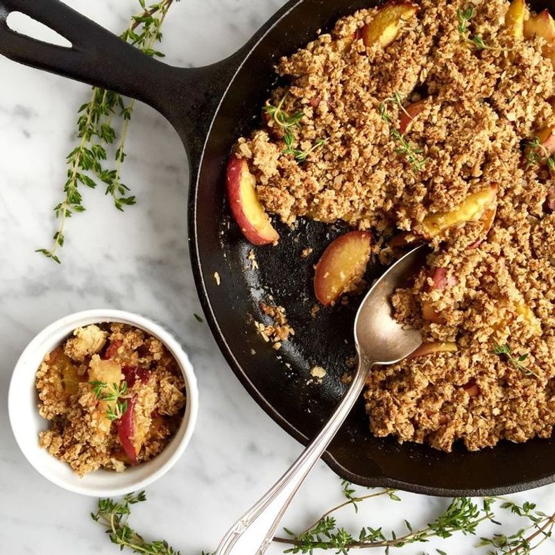 Nectarine Thyme Crumble