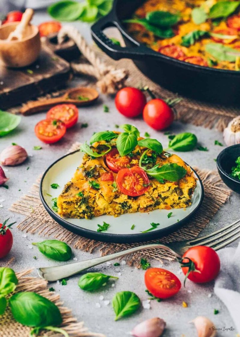 Mediterranean Chickpea Flour Frittata
