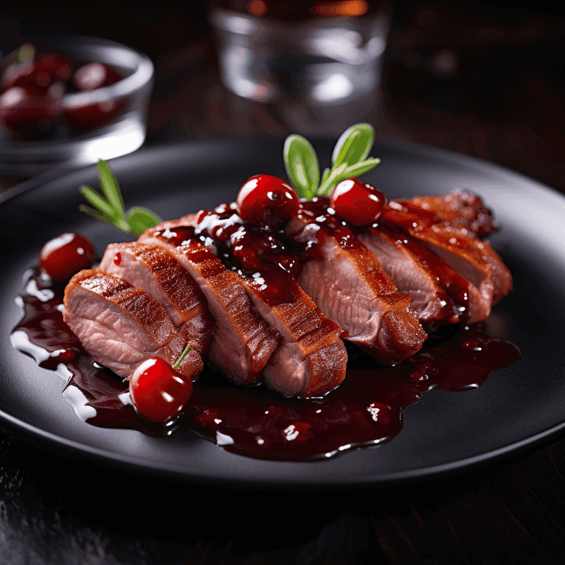 Pan-Seared Duck Breast With Cherry Reduction