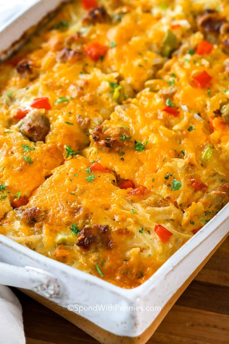 Cheesy Hash Brown Breakfast Bake