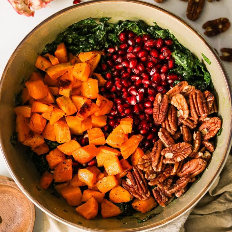 Winter Kale And Pomegranate Power Salad