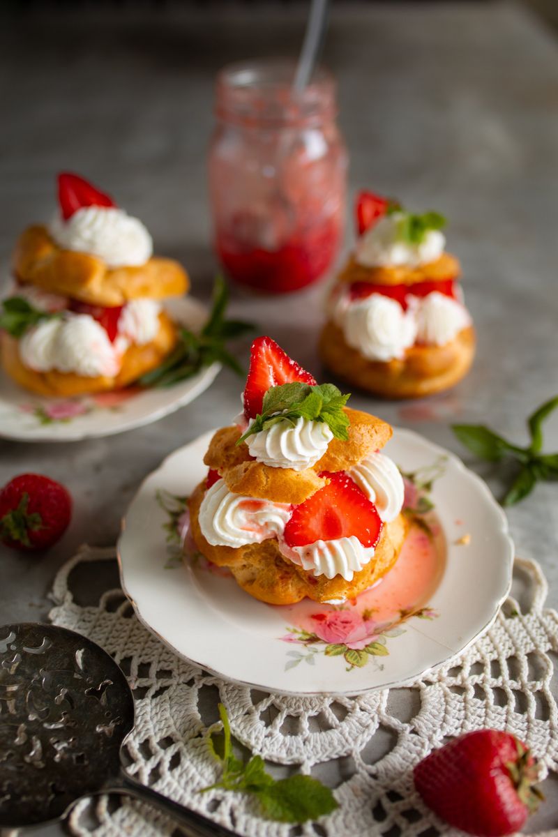 Strawberry Cream Puffs