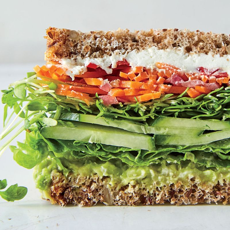 Saturday (May 24) - Loaded Veggie Hummus Sandwich