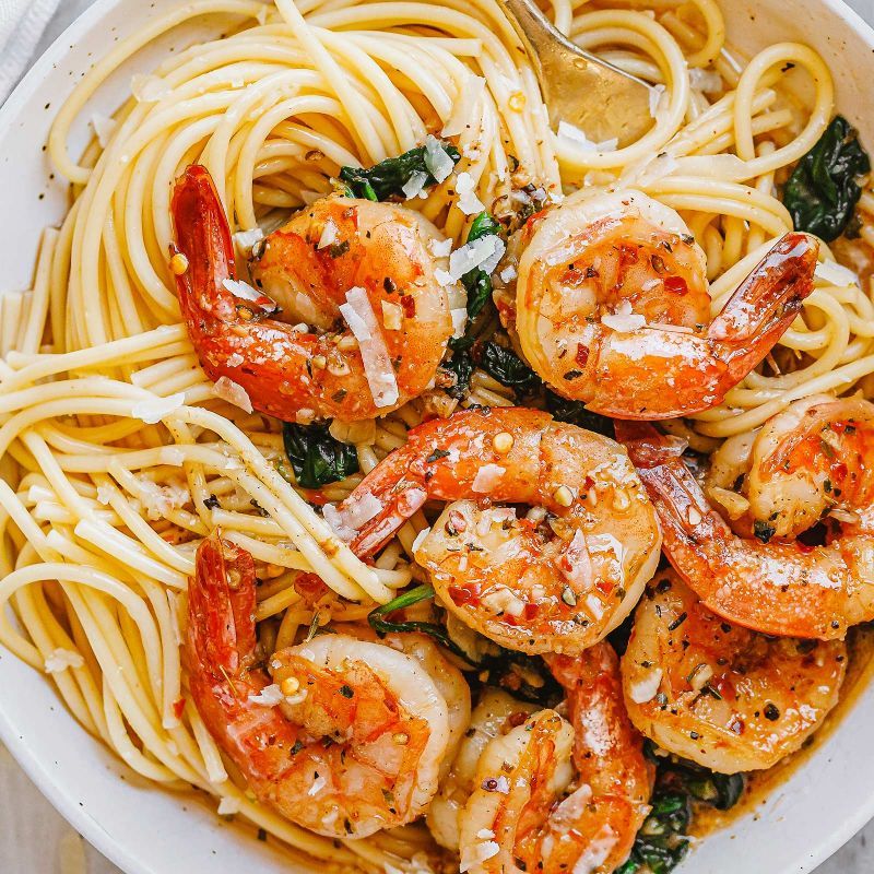 Friday (May 23) - Garlic Butter Shrimp Pasta
