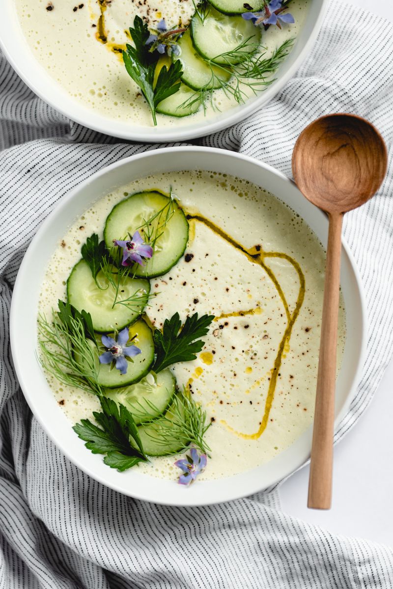 Borage-Cucumber Soup