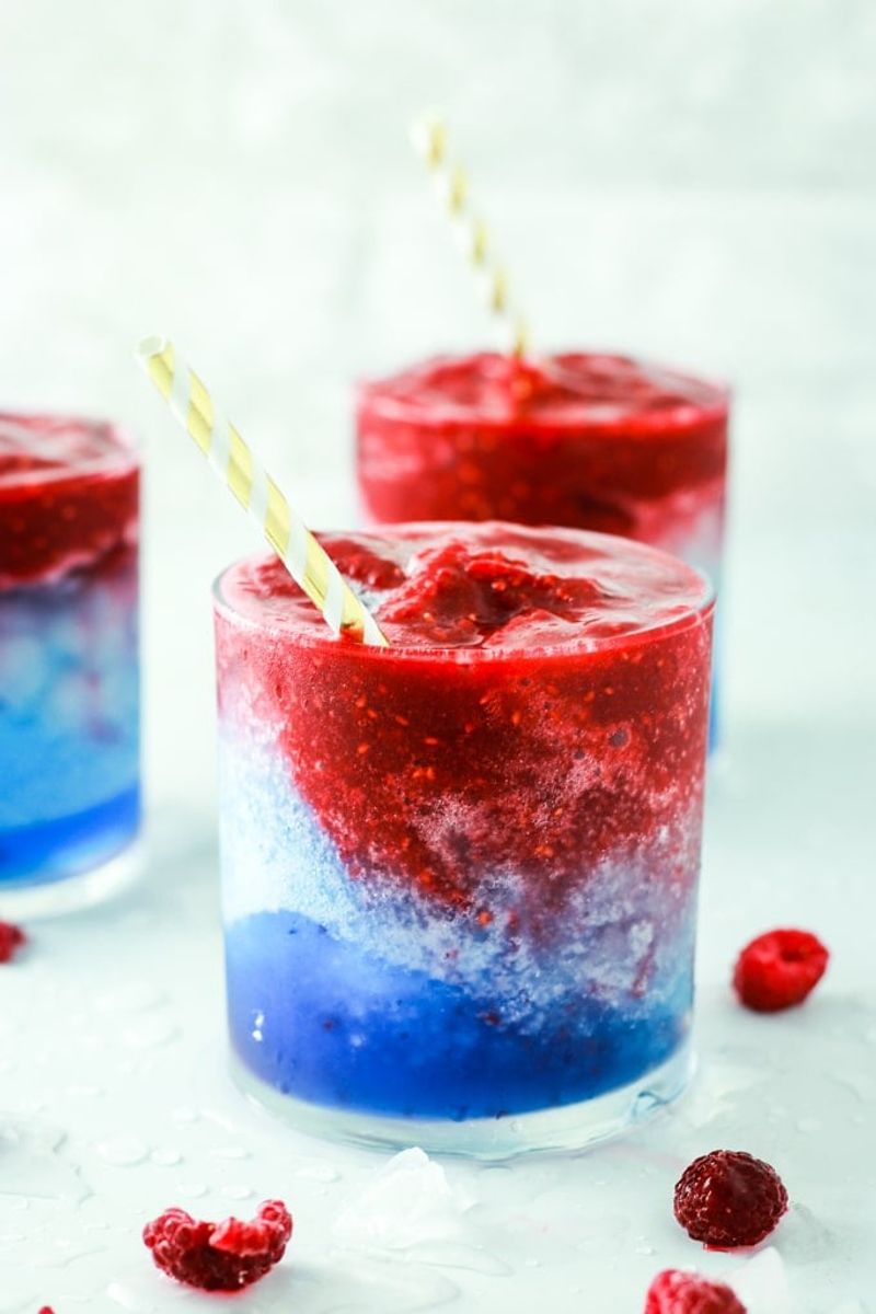 Red, White & Blue Lemonade Slushies